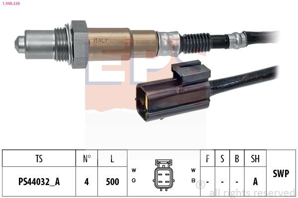 EPS Sonde lambda 1.998.336 Kia PICANTO Sonde échappement EPS 1.998.336