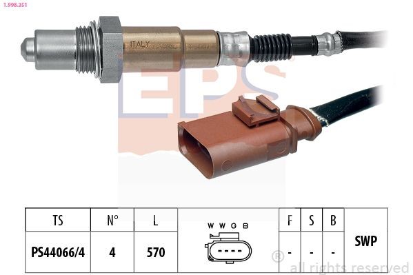 EPS Lambdasonde 1.998.351 Lambda sensor EPS QUATTRO 1.998.351 billig
