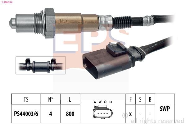 EPS Sonda lambda 1.998.354 Sonda lambda EPS Ford USA AEROSTAR 1.998.354