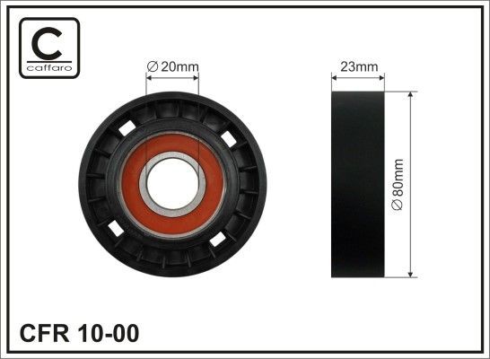 CAFFARO Galet enrouleur de courroie d'accessoire 10-00 CAFFARO 10-00 Galet enrouleur de courroie d'accessoire Lancia Dedra 835 pas cher