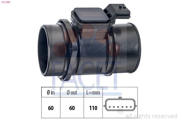 FACET Mass air flow sensor 10.1388 10.1388 FACET mass air flow sensor for SMART