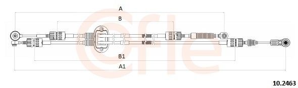 COFLE Kabel, girmekanisme 10.2463 Kabel girmekanisme COFLE Ford SIERRA 10.2463