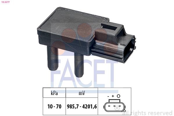 FACET Sensor, pressãodos gases de escape 10.3277 10.3277 Sensor gases de escape CITROËN BERLINGO FACET