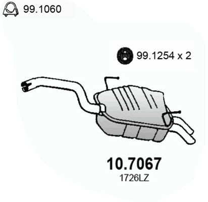 Einddemper ASSO 10.7067 ASSO 10.7067: Einddemper Citroen C8 2002