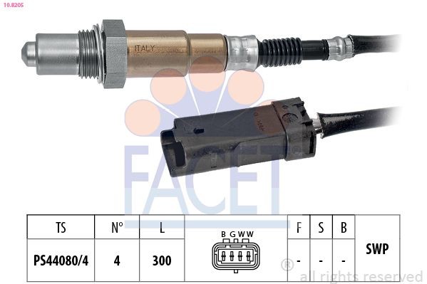 FACET Sonda lambda 10.8205 10.8205 costo Sonda lambda PEUGEOT 806 FACET