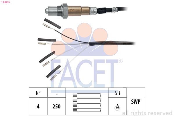 Lambdasonde FACET 10.8235 FACET 10.8235: NOx-Sensor Audi A5 2015