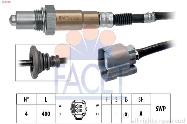 Lambdasonde FACET 10.8320 FACET 10.8320: Regelsonde Honda CITY 2005