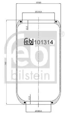 FEBI BILSTEIN Lõõts,õhkvedrustus 101314 Õhkvedrustus FEBI BILSTEIN DACIA 101314
