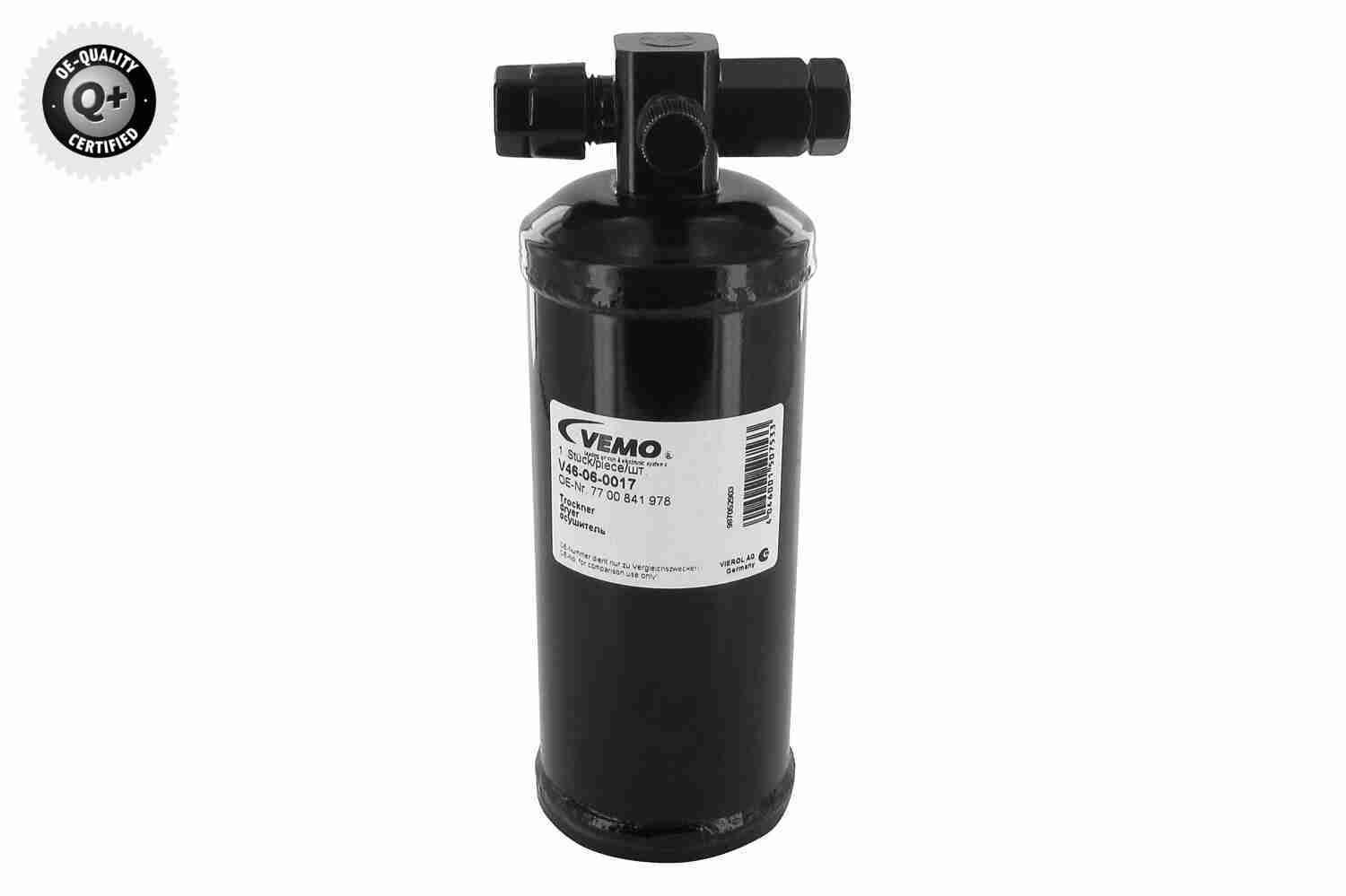 VEMO Kuivain, ilmastointilaite V46-06-0017 V46-06-0017 VEMO Ilmastoinnin kuivain NISSAN NV400