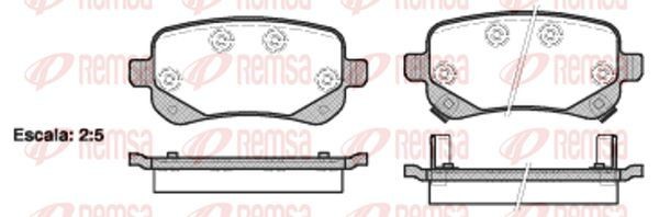 KAWE Bremseklosser 1095 02 Bremsebelegg KAWE Chrysler CROSSFIRE 1095 02