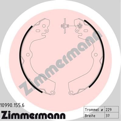 ZIMMERMANN Σετ σιαγόνων φρένων, χειρόφρενο 10990.155.6 10990.155.6 Σιαγωνες φρενων NISSAN CABSTAR E ZIMMERMANN