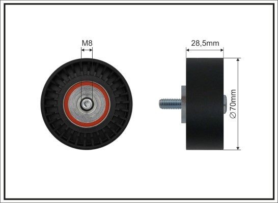 CAFFARO Deflection / Guide Pulley, v-ribbed belt 11-09 CAFFARO 11-09 Ford Escort MK3 Convertible guide pulley price