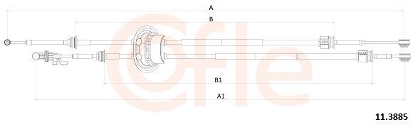 Cable, manual transmission COFLE 11.3885 COFLE 11.3885 Peugeot 607 2001 Shifter cable price