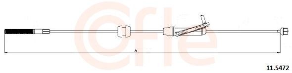 COFLE Vaijeri, seisontajarru 11.5472 COFLE 11.5472 Ford Transit Courier Van käsijarruvaijeri vaihto hinta