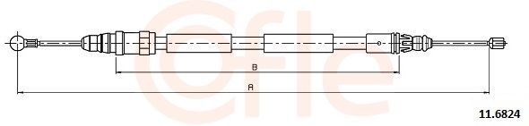COFLE Câble de frein à main 11.6824 COFLE 11.6824 Câble de frein à main OPEL Vivaro B Camion plate-forme/Châssis (X82) pas cher