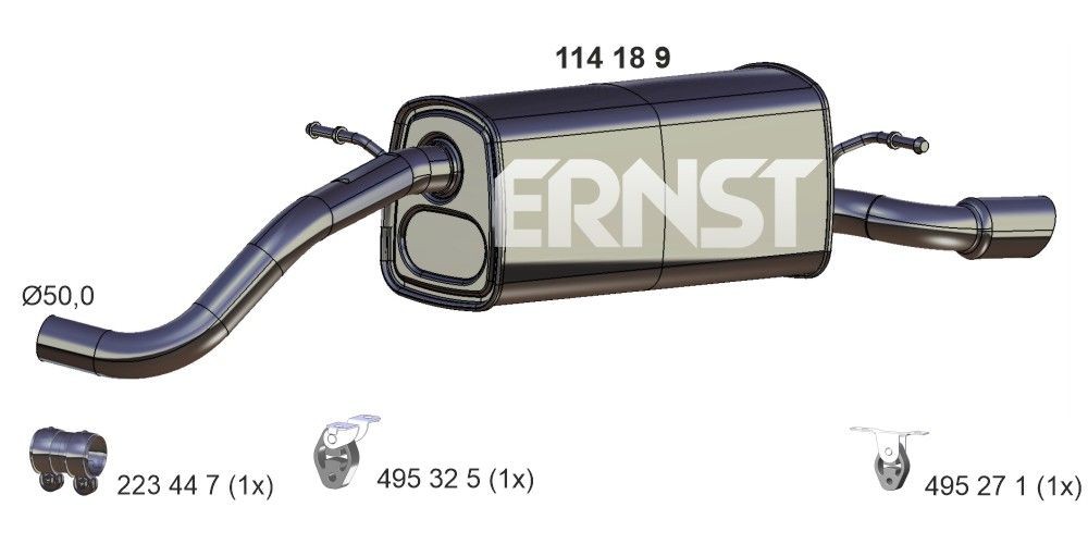 ERNST Endschalldämpfer 114189 114189 Endtopf VW BORA ERNST kaufen