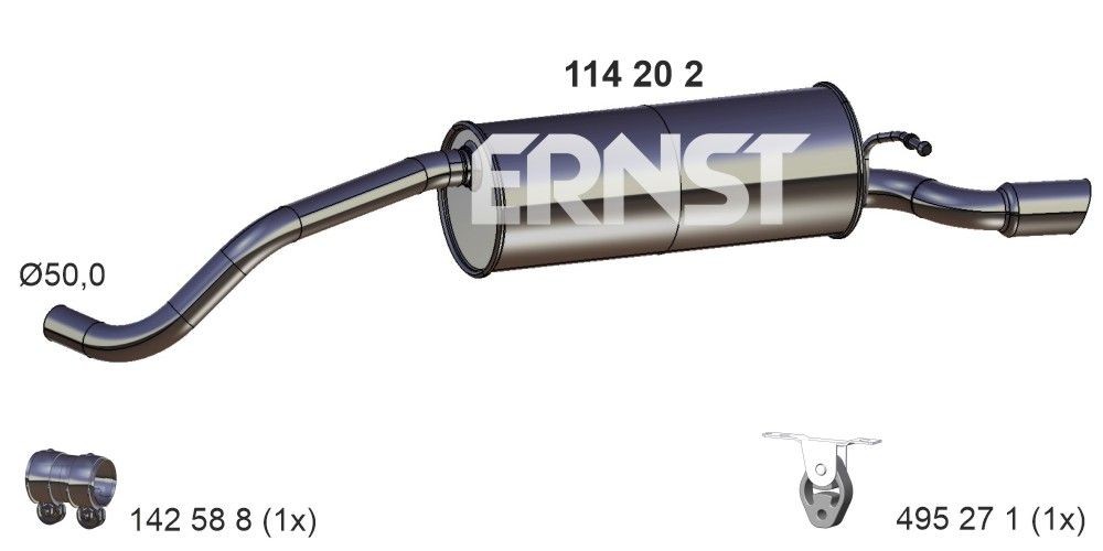 ERNST Endschalldämpfer 114202 Endschalldämpfer ERNST Volvo V90 Kombi 114202