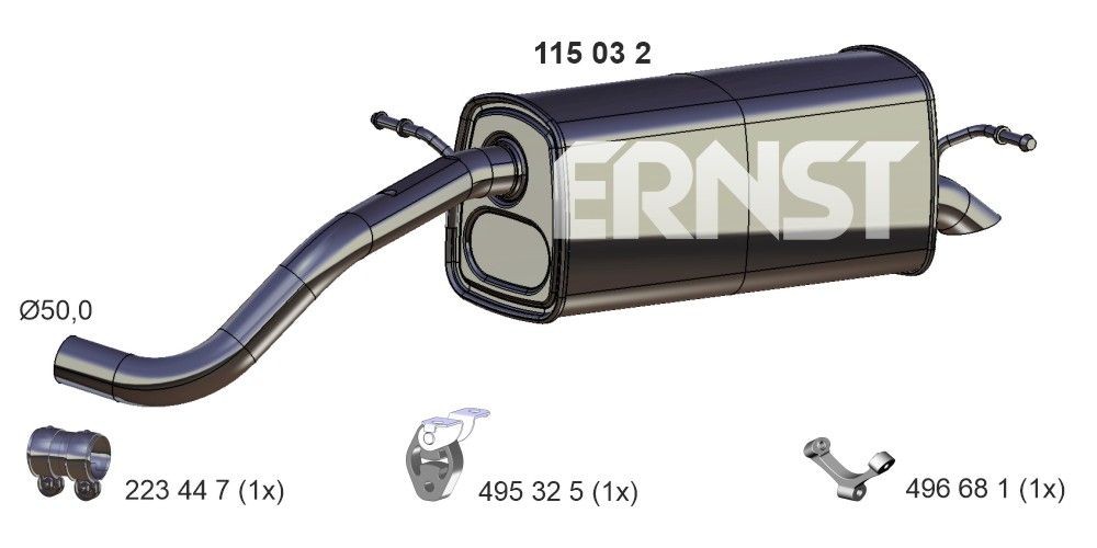 ERNST Endschalldämpfer 115032 115032 Endschalldämpfer SSANGYONG KYRON ERNST kaufen