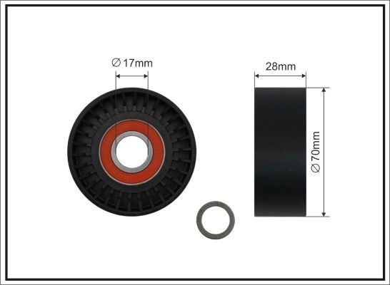 CAFFARO Tensioner pulley 116-00 CAFFARO 116-00 JAGUAR F-PACE tensioner pulley replacement