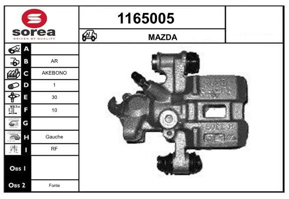 SNRA Remklauw 1165005 Remtangen Mazda BF 1165005 SNRA
