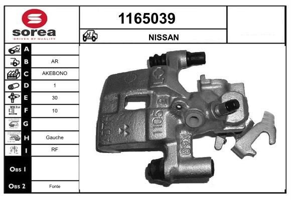 SNRA Pinza freno 1165039 SNRA 1165039 Pinze freni Nissan Sunny Coupe B12 prezzo