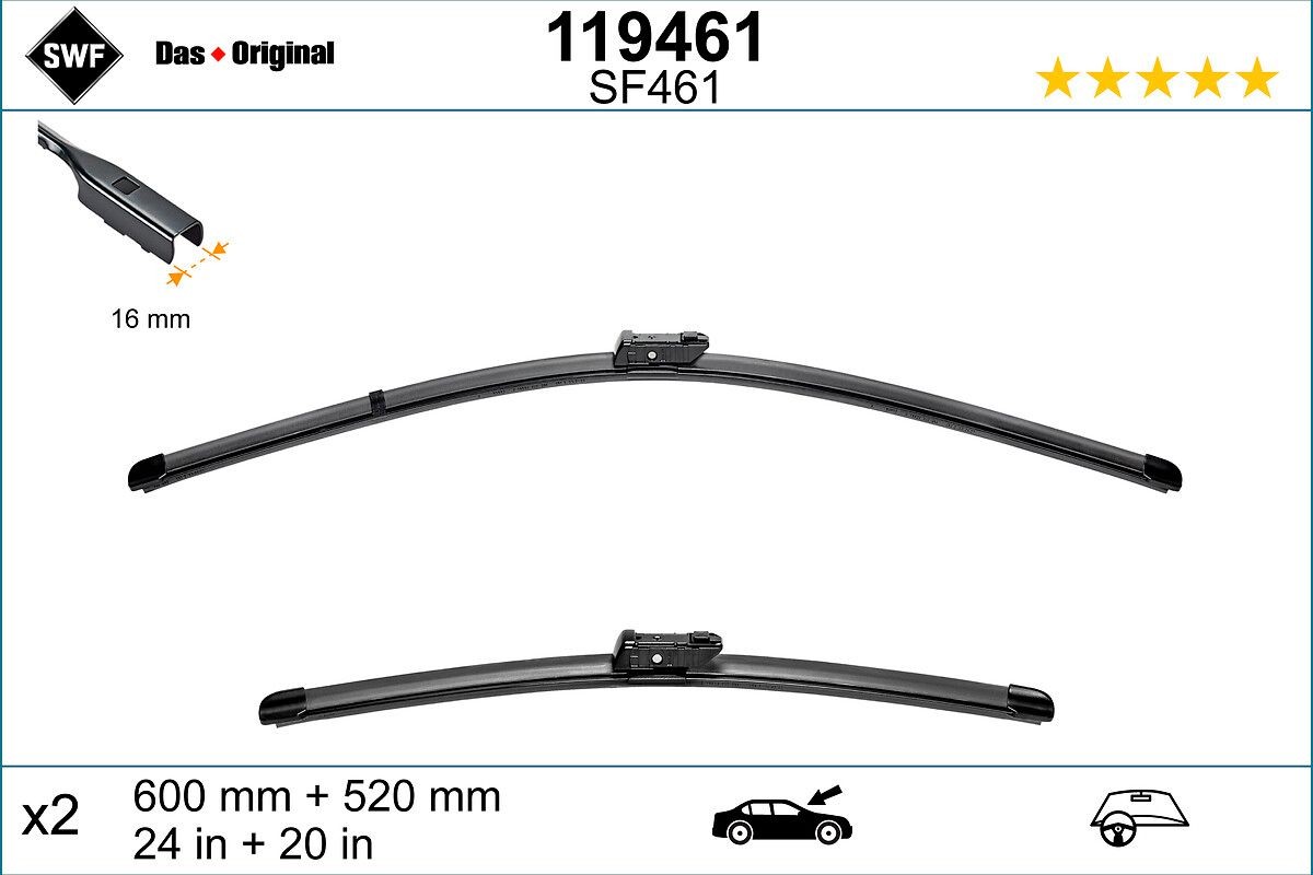SWF Tergicristalli 119461 119461 VisioFlex Spazzole tergicristallo PORSCHE 928 SWF costo