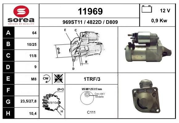 EAI Starter 11969 Starter EAI Fiat CROMA 11969