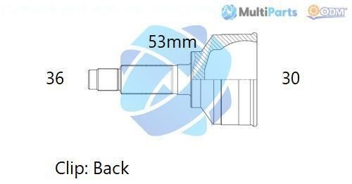 ODM-MULTIPARTS Ledsats, drivaxel 12-211796 12-211796 ODM-MULTIPARTS drivknut AUDI A3