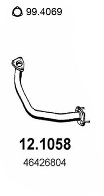 ASSO Tubo de escape 12.1058 ASSO 12.1058 Tubo de escape originais Autobianchi baratos