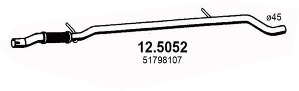 ASSO Σωλήνας εξάτμισης 12.5052 ASSO 12.5052 Σωληνώσεις εξάτμισης Lancia Musa 350 φθηνά
