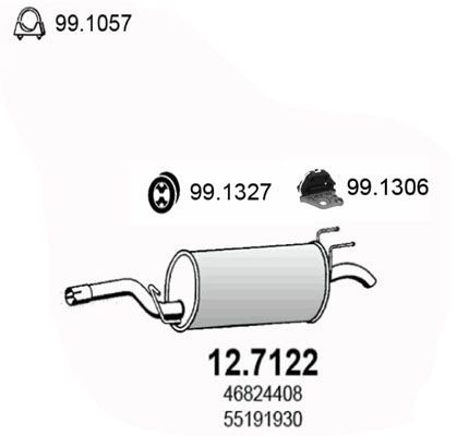 ASSO Einddemper 12.7122 ASSO 12.7122 Einddemper Fiat Stilo Station Wagon originele prijs