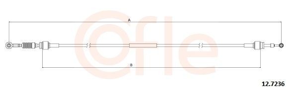 COFLE Ντίζα, μηχανικό κιβώτιο ταχυτήτων 12.7236 τιμες Ντίζα ταχυτήτων Suzuki MZ, EZ 12.7236 COFLE