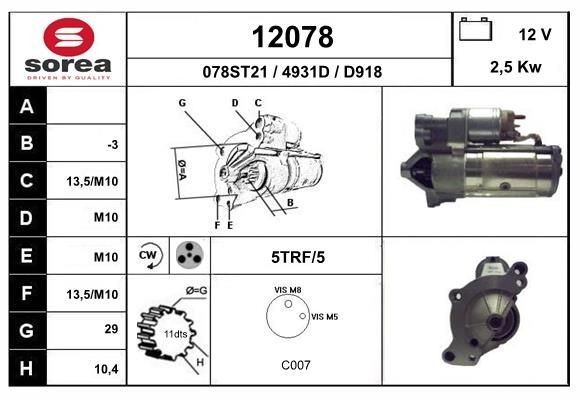 EAI Starter 12078 Starter EAI CROMA 12078 billig