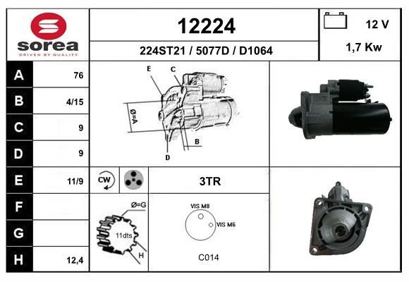 EAI Μίζα 12224 12224 Μίζα JEEP CJ5 - CJ8 EAI