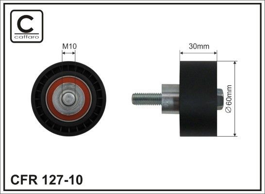 CAFFARO Timing belt deflection pulley 127-10 VOLVO 740 CAFFARO timing belt deflection pulley 12710