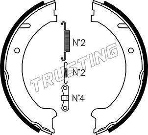 TRUSTING Σετ σιαγόνων φρένων, χειρόφρενο 127.274K Χειρόφρενο TRUSTING RENAULT 127.274K