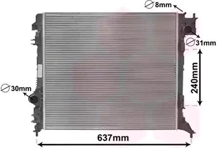 VAN WEZEL Chladič motora 13012703 Chladič vody VAN WEZEL Nissan NP300 PICKUP 13012703
