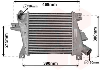 Intercooler VAN WEZEL 13014700 VAN WEZEL 13014700 Radiador do ar de sobrealimentação NISSAN X-TRAIL 2006
