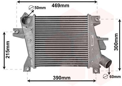 VAN WEZEL Intercooler 13014702 Ladeluftkøler VAN WEZEL Nissan NAVARA 13014702