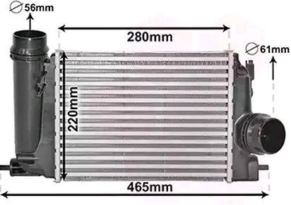 VAN WEZEL Ιντερκούλερ 13014703 Intercooler VAN WEZEL SCÉNIC 13014703 φθηνά