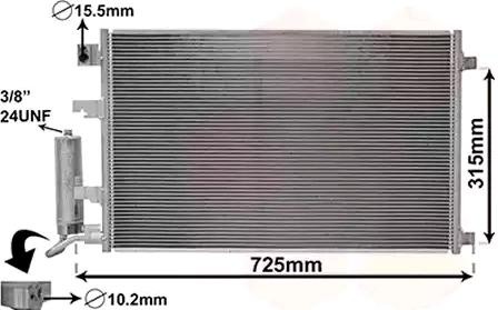 VAN WEZEL Condenseur, climatisation 13015702 Condenseur de climatisation DACIA VAN WEZEL 13015702
