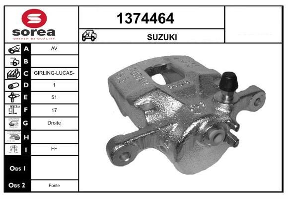 SNRA Remklauw 1374464 SNRA 1374464 Remtang Suzuki Alto 5 prijs