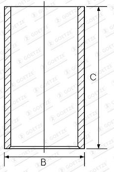 GOETZE ENGINE Cylinderforing 14-011041-00 GOETZE ENGINE 14-011041-00 originale Wartburg 353 Tourist Cylinderforing hvad koster