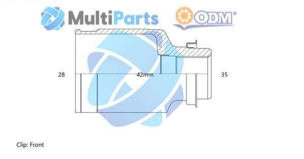 ODM-MULTIPARTS Homokineet reparatie set, aandrijfas 14-016054 14-016054 ODM-MULTIPARTS Homokinetische koppeling Rover goedkoop