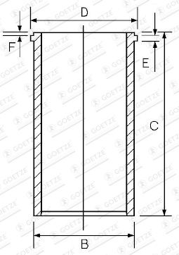 GOETZE ENGINE Cilindervoering 14-040130-00 GOETZE ENGINE 14-040130-00 Cilindervoering