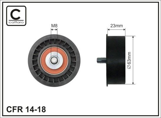 CAFFARO Styrrulle till kuggrem 14-18 14-18 CAFFARO styrrulle, kuggrem Opel CAMPO