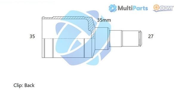 ODM-MULTIPARTS Liigendlaager, veovõll 14-236092 Veovõlli ots ODM-MULTIPARTS Toyota RAV 4 14-236092