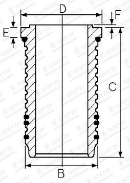 GOETZE ENGINE Canna cilindro 14-676420-00 GOETZE ENGINE 14-676420-00 costo Canna cilindro Land Rover 109 originale