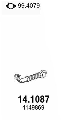 ASSO Exhaust Pipe 14.1087 ASSO 14.1087 Jaguar XJ NAW exhaust pipe replacement