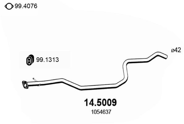 ASSO Σωλήνας εξάτμισης 14.5009 14.5009 Σωλήνες εξάτμισης ASSO FORD TRANSIT